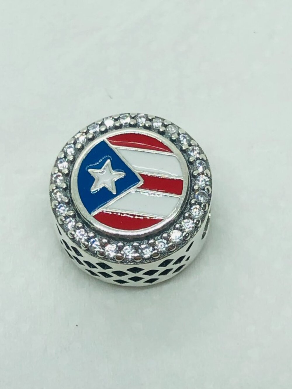 ✨ ✨Pandora Puerto rico Flag Bead charm S925 Silver with box